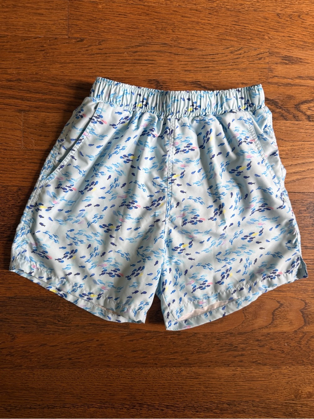 J. Bailey Light Blue Fish-Print Swim Shorts size 10